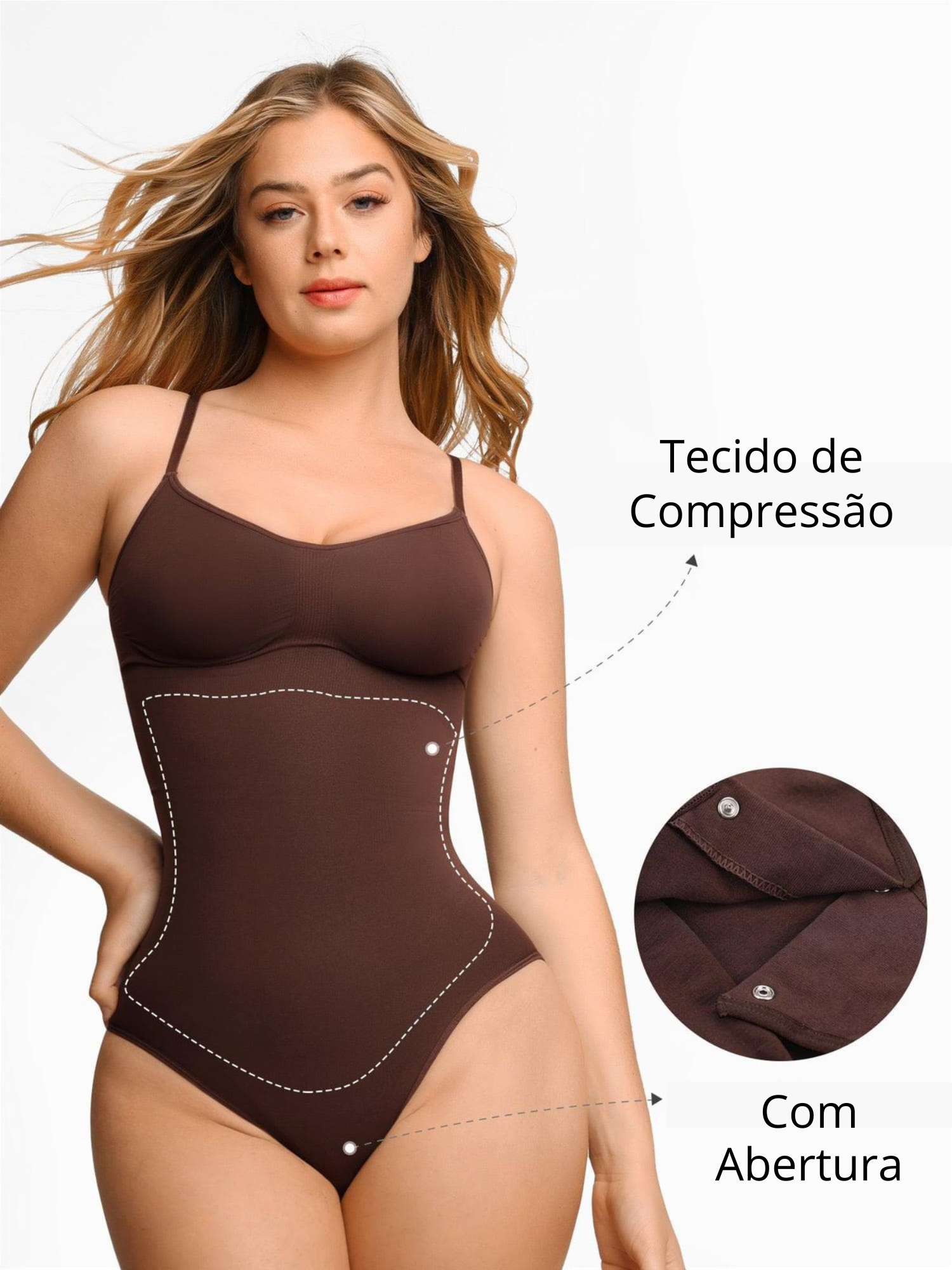 Body Modelador Costas Aberta