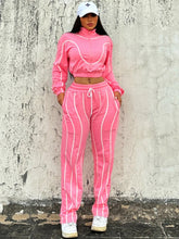 Conjunto Sporty Chic Pink Stripe